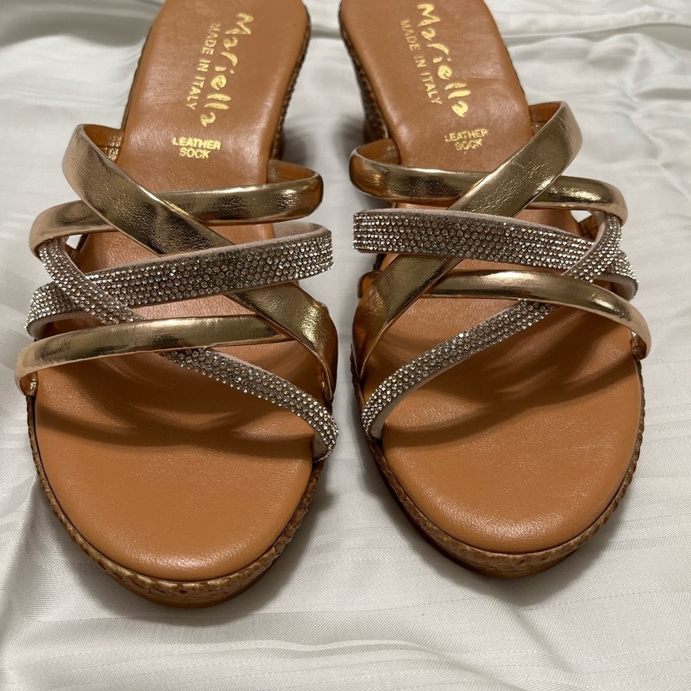 MARELLA Metallic and Silver Strappy Sandals